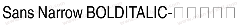 Sans Narrow BOLDITALIC字体转换